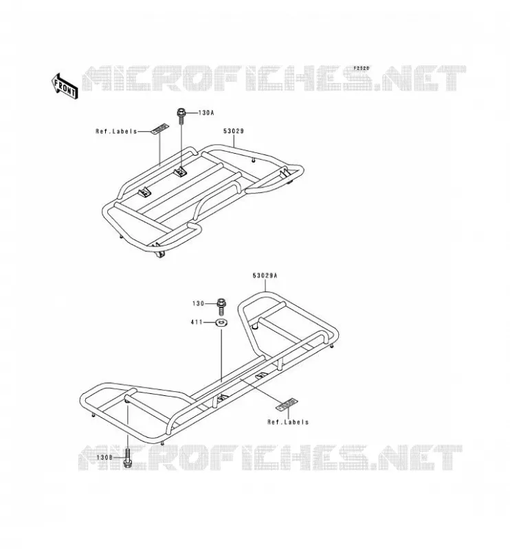 LUGGAGE (S) Kawasaki QUAD 300 2000 KEF300  KEF300-A6