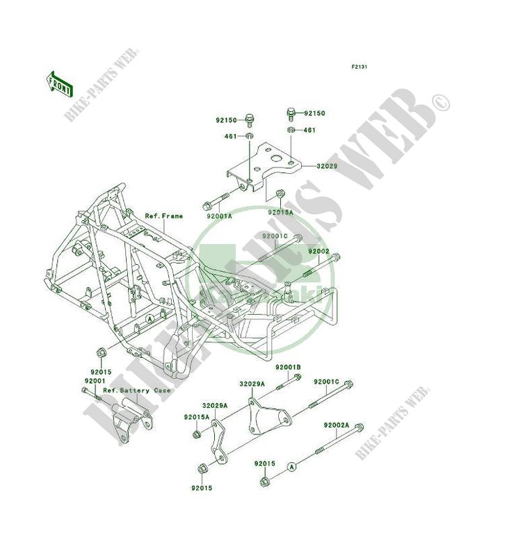 FRAME PARTS (COUVERTURE) for Kawasaki KLF300 4X4 1997