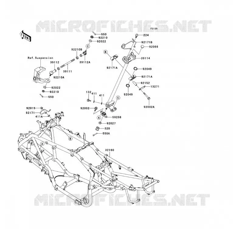 CHASSIS Kawasaki QUAD 700 2006 KFX700  KSV700C6F