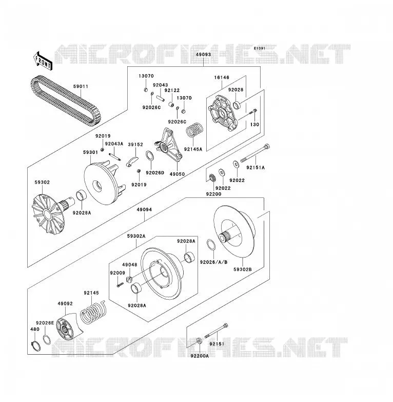 DRIVE CONVERTER Kawasaki QUAD 300 2000 KVF300  KVF300-B2