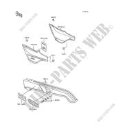 SIDE COVERS   CHAIN COVER for Kawasaki AR80 1989
