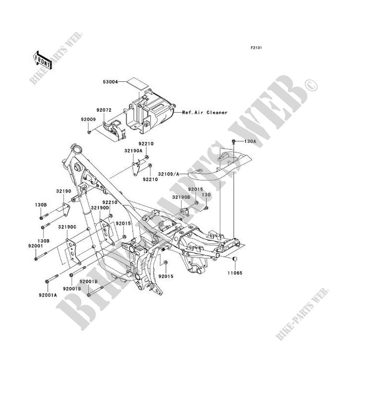FRAME PARTS (COUVERTURE) for Kawasaki WIND125 2005