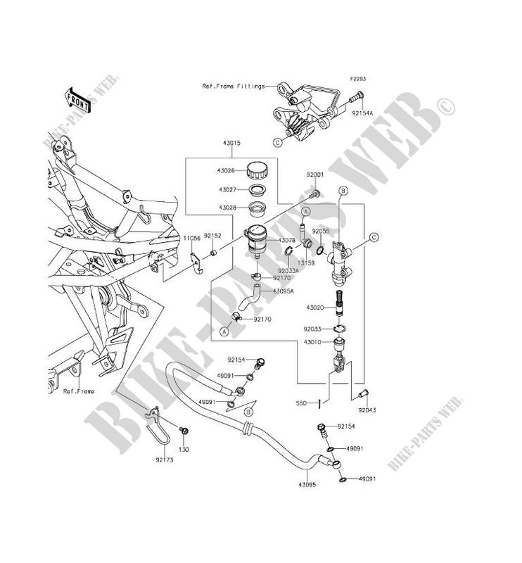 REAR MASTER CYLINDER for Kawasaki Z250SL 2015