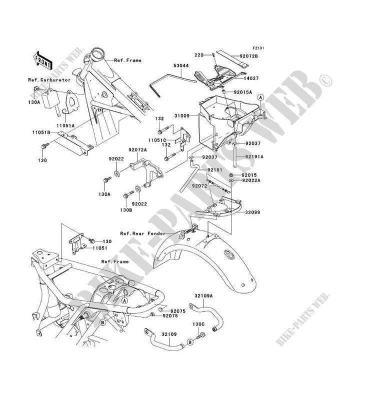 FRAME PARTS (COUVERTURE) for Kawasaki W650 2003