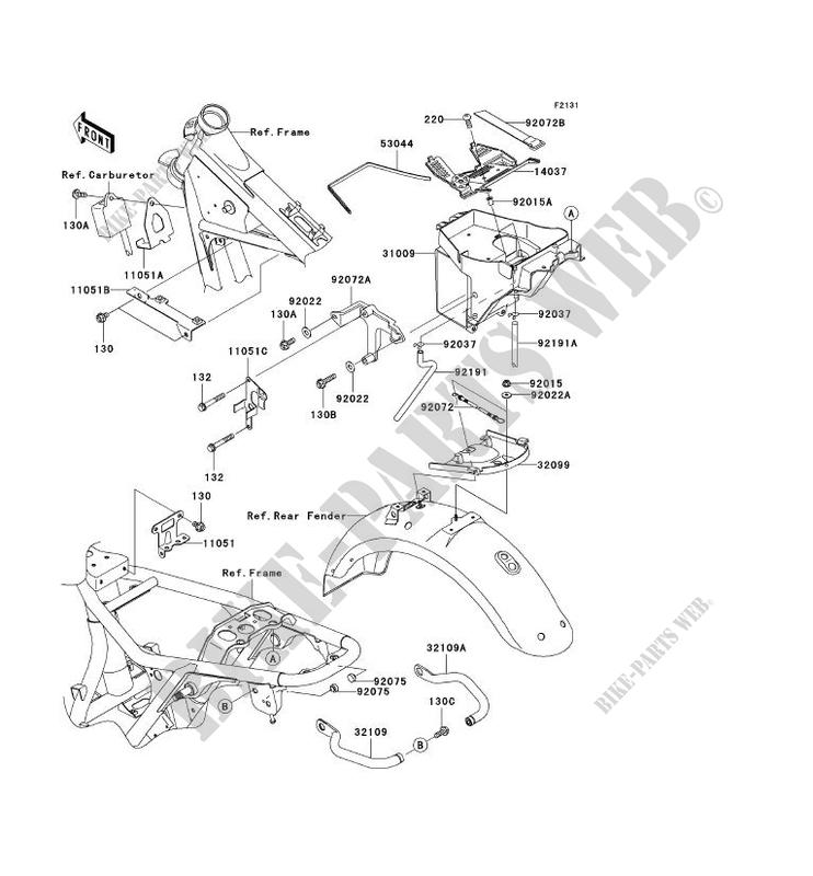 FRAME PARTS (COUVERTURE) for Kawasaki W650 2006