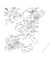 FRAME PARTS (COUVERTURE) for Kawasaki W650 2005
