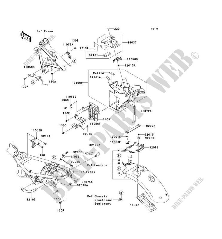 FRAME PARTS (COUVERTURE) for Kawasaki W800 2011