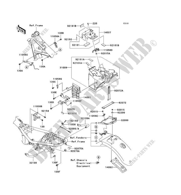 FRAME PARTS (COUVERTURE) for Kawasaki W800 2012