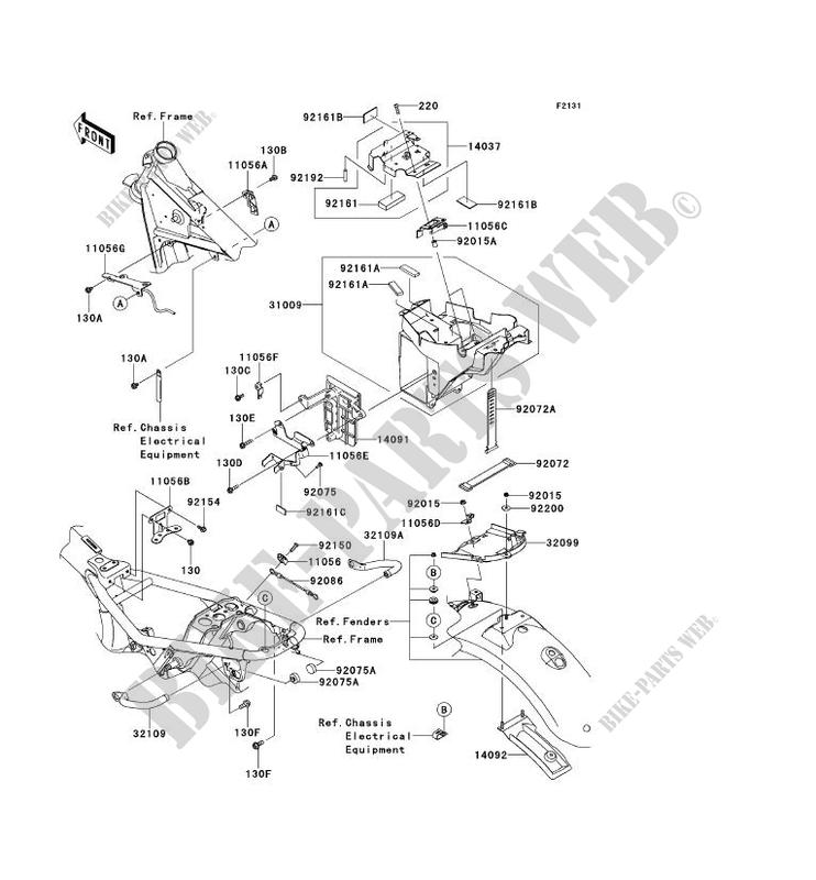FRAME PARTS (COUVERTURE) for Kawasaki W800 2014