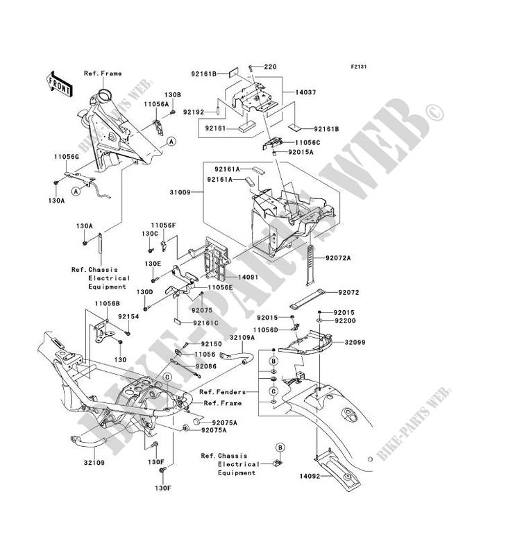 FRAME PARTS (COUVERTURE) for Kawasaki W800 2014