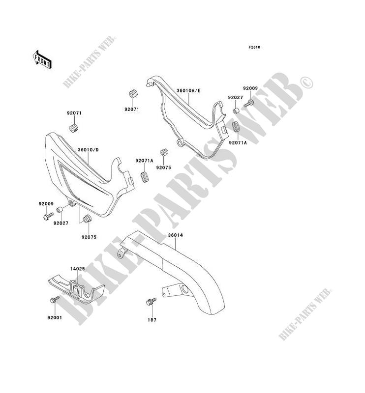 SIDE COVERS   CHAIN COVER for Kawasaki EN500 1992