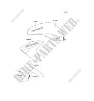 DECALS(SILVER) for Kawasaki ER-6N ABS 2007