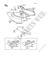 SIDE COVERS   CHAIN COVER for Kawasaki GPX250R 1989