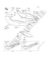 SIDE COVERS   CHAIN COVER for Kawasaki GPZ500S 1995