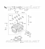 CYLINDER HEAD for Kawasaki GPZ500S 1997