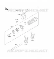 GEAR CHANGE DRUM   SHIFT FORKS for Kawasaki GPZ500S 1997