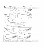 SIDE COVERS   CHAIN COVER for Kawasaki GPZ500S 1997