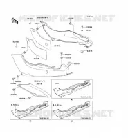 SIDE COVERS   CHAIN COVER for Kawasaki GPZ500S 1997