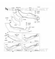 SIDE COVERS   CHAIN COVER for Kawasaki GPZ500S 1997