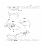 STICKER(RED) for Kawasaki GPZ500S 1997