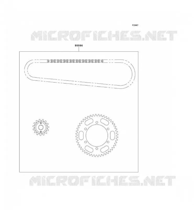 CHAIN KIT Kawasaki MOTOS 500 2000 GPZ500S  EX500-E7