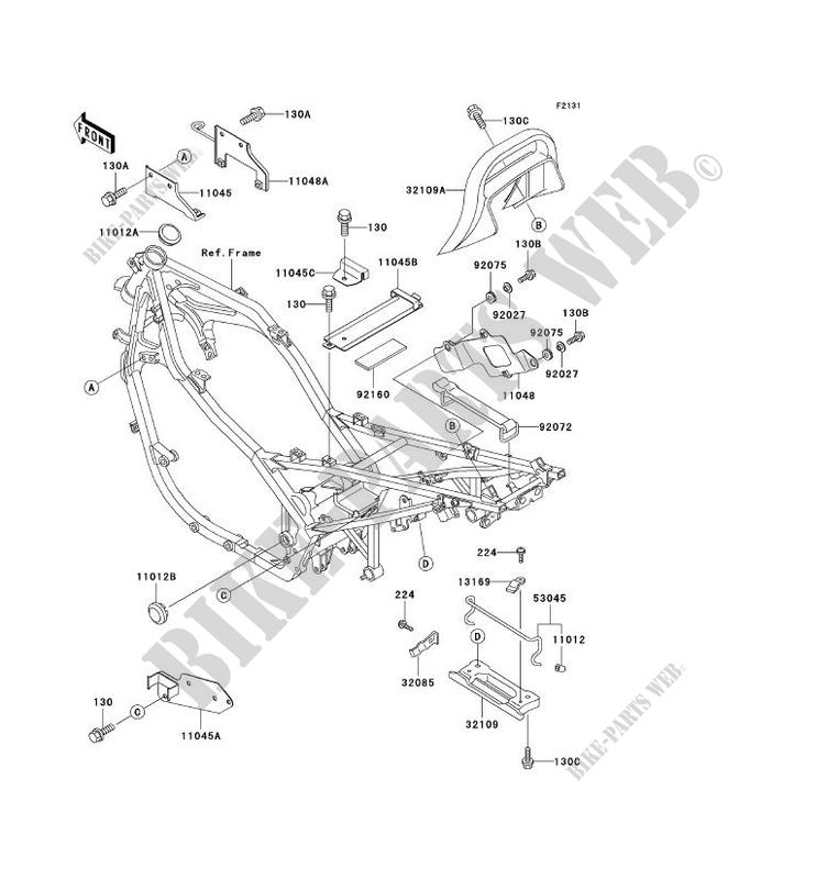 FRAME PARTS (COUVERTURE) for Kawasaki GPZ500S 2002