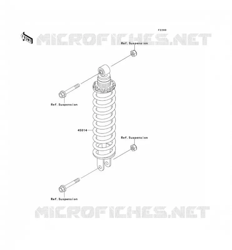 SUSPENSION - SHOCK ABSORBER Kawasaki MOTOS 500 1995 GPZ500S  EX500-F2