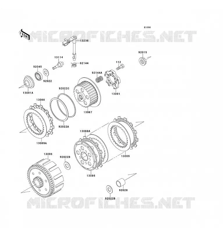 CLUTCH Kawasaki MOTOS 200 1990 KDX200  KDX200-E2
