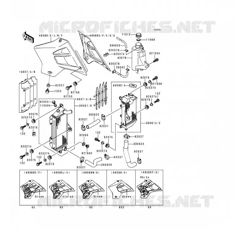 RADIATOR Kawasaki MOTOS 200 1998 KDX200  KDX200-H4