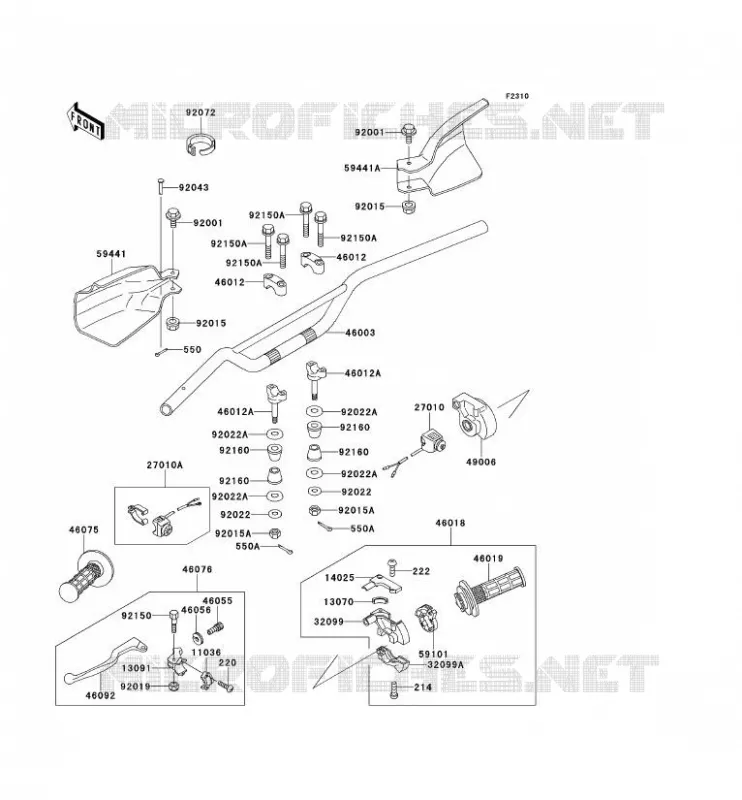 HANDLEBAR Kawasaki MOTOS 220 1998 KDX220R  KDX220-A5