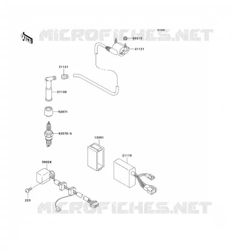 IGNITION SYSTEM Kawasaki MOTOS 250 2005 KLR250  KL250-D22