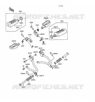 FOOTREST for Kawasaki KLR250 1991