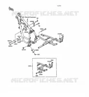 FRAME PARTS for Kawasaki KLR250 1991
