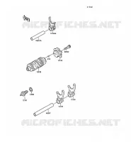 GEAR CHANGE DRUM   SHIFT FORKS for Kawasaki KLR250 1991