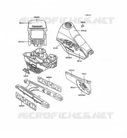 STICKER(BLANC) for Kawasaki KLR250 1991