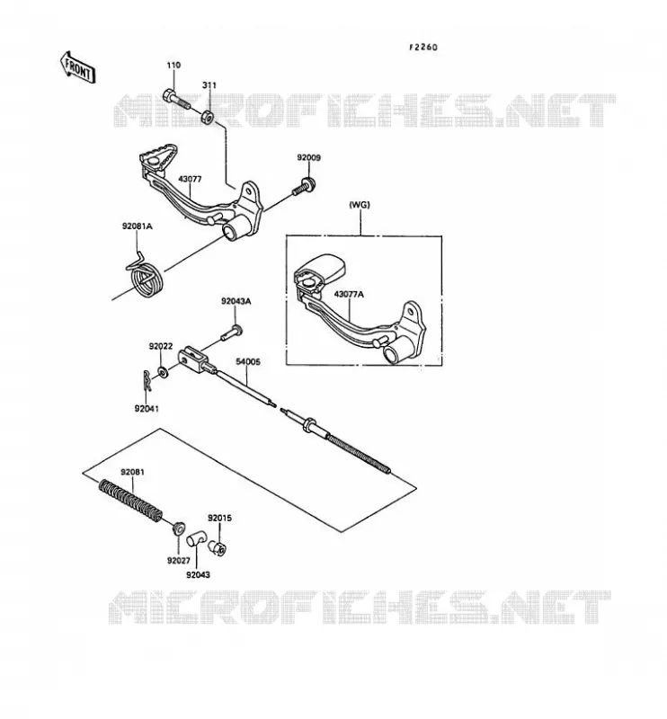 BRAKE PEDAL Kawasaki MOTOS 250 1991 KLR250  KL250-D8