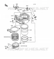 CYLINDER   PISTON  for Kawasaki KLR250 1991