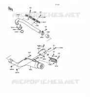 EXHAUST for Kawasaki KLR250 1991