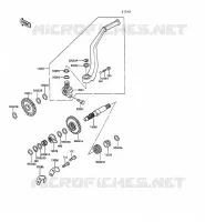 KICK STARTER for Kawasaki KLR250 1991