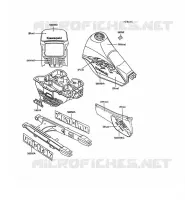 STICKER(BLANC) for Kawasaki KLR250 1991