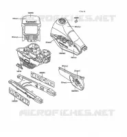 STICKER (EBONY) for Kawasaki KLR250 1991
