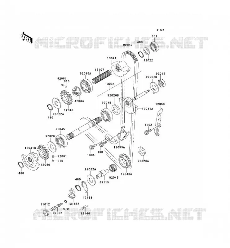 BALANCER Kawasaki MOTOS 500 1989 TENGAI  KL500-B1