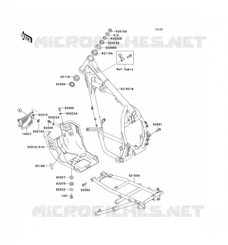 CHASSIS Kawasaki MOTOS 500 1989 TENGAI  KL500-B1