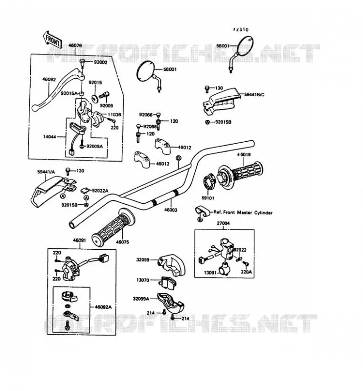 HANDLEBAR Kawasaki MOTOS 650 1987 KLR650  KL650-A1