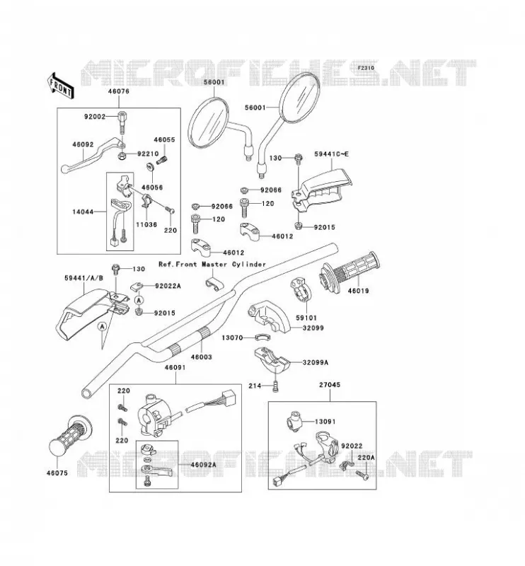 HANDLEBAR Kawasaki MOTOS 650 2001 KLR650  KL650-A15