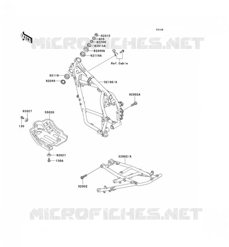 CHASSIS Kawasaki MOTOS 650 2003 KLR650  KL650-A17
