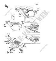 SIDE COVERS   CHAIN COVER for Kawasaki KLR650 1989