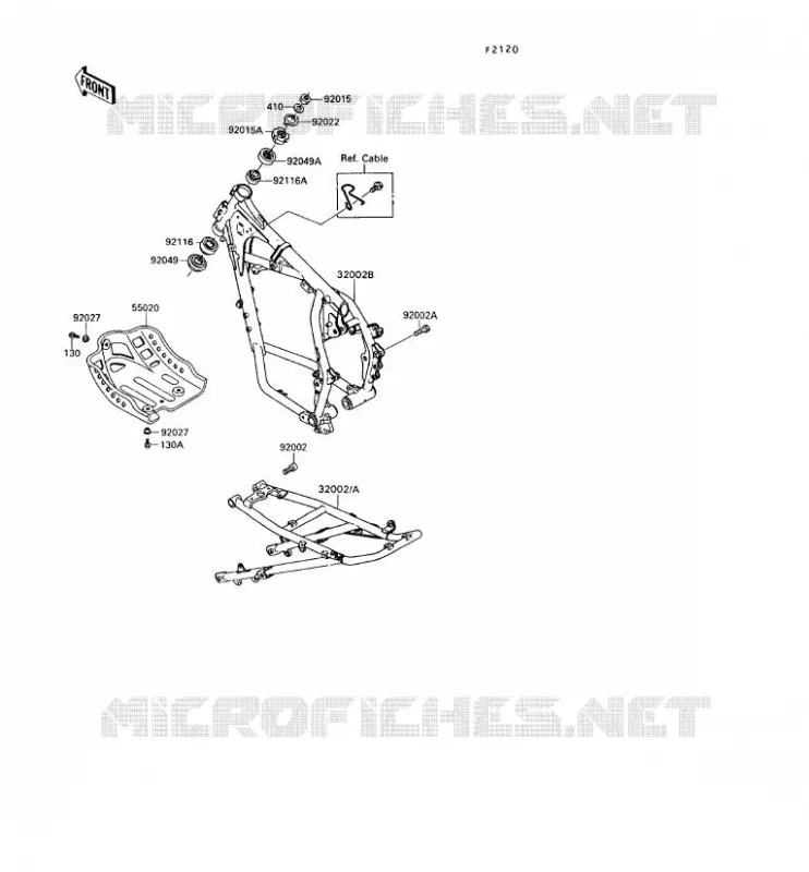 CHASSIS Kawasaki MOTOS 650 1993 KLR650  KL650-A7