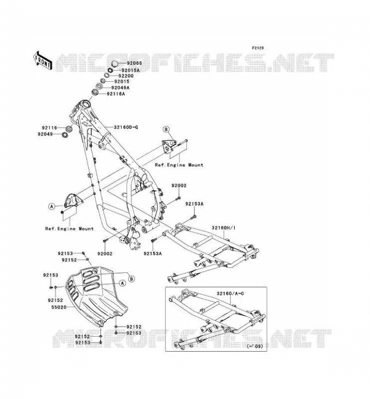 CHASSIS Kawasaki MOTOS 650 2008 KLR650  KL650E8F