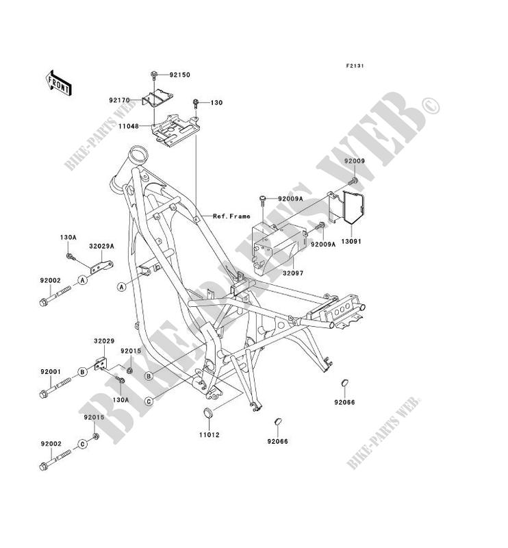 FRAME PARTS (COUVERTURE) for Kawasaki KLE250 1997